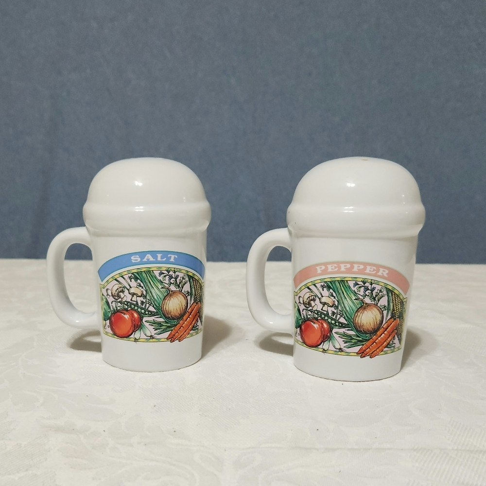 Vintage Himark vegetable salt and pepper shakers
